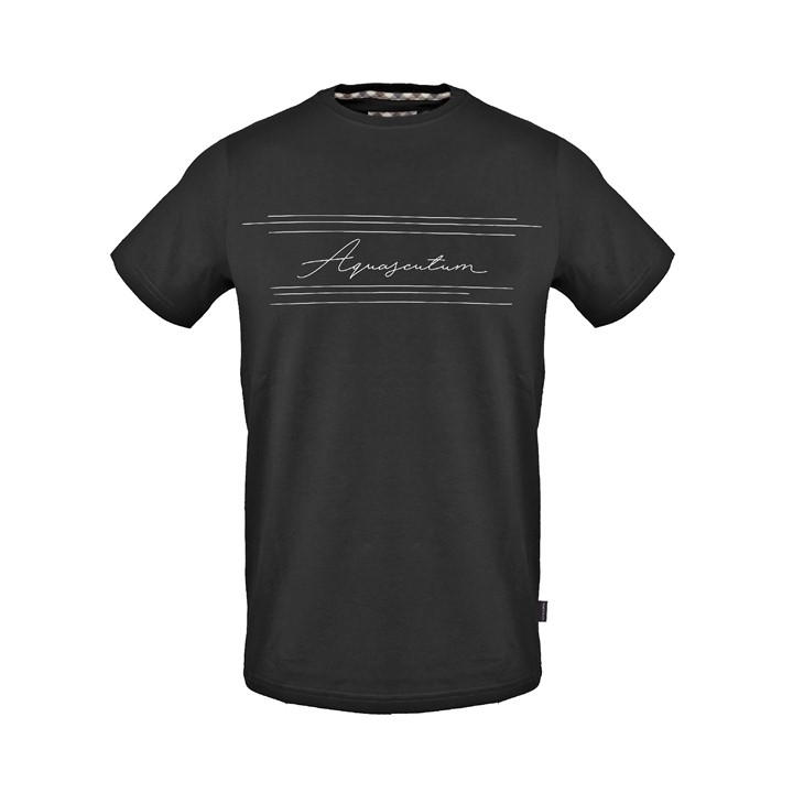 Aquascutum Men's Black T-Shirt in Size M, Sports Direct