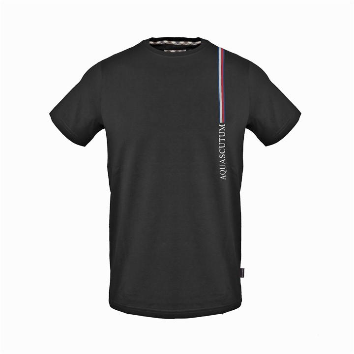 Aquascutum Men' Black T-Shirt in Size S, Sports Direct
