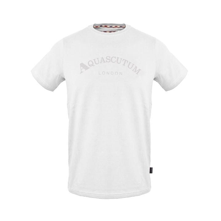 Aquascutum Men' White T-Shirt in Size S, Sports Direct