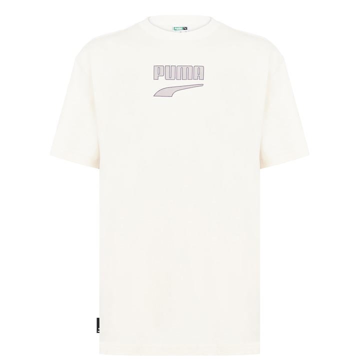 Puma Men' Cream Downtown T-Shirt in Size S, Sports Direct
