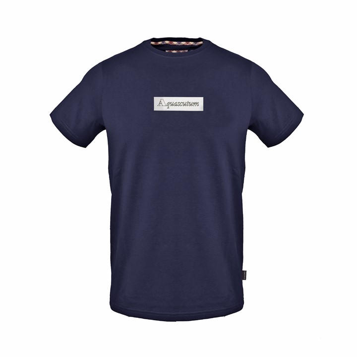 Aquascutum Men's Blue T-Shirt in Size M, Sports Direct