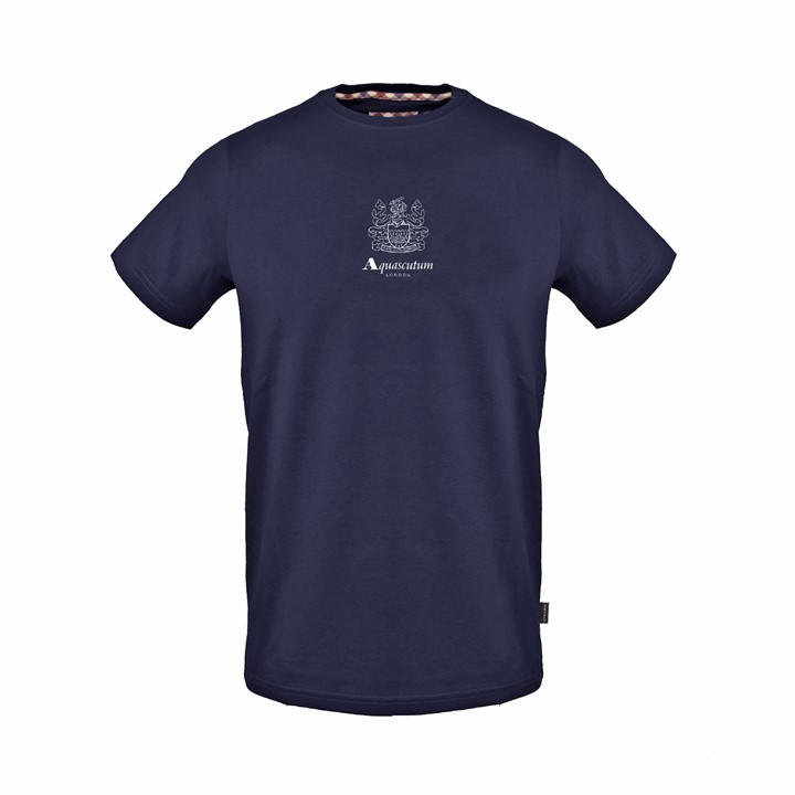 Aquascutum Men' Blue T-Shirt in Size S, Sports Direct