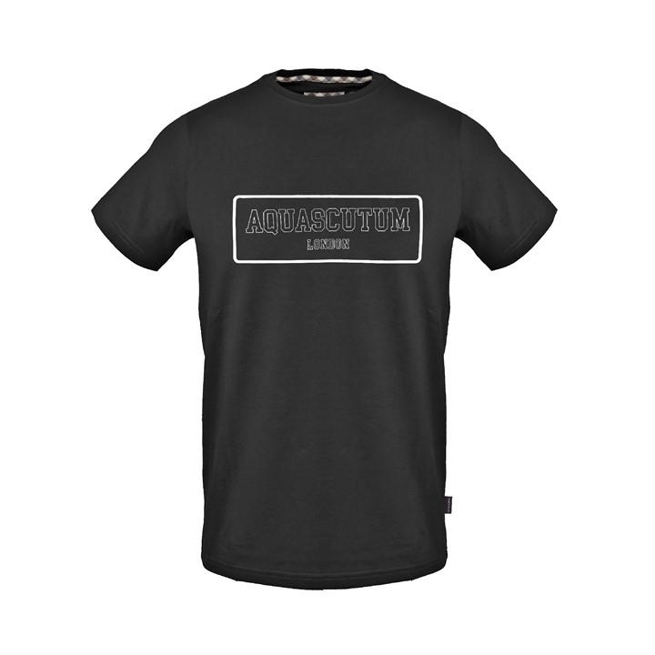 Aquascutum Men' Black T-Shirt in Size S, Sports Direct