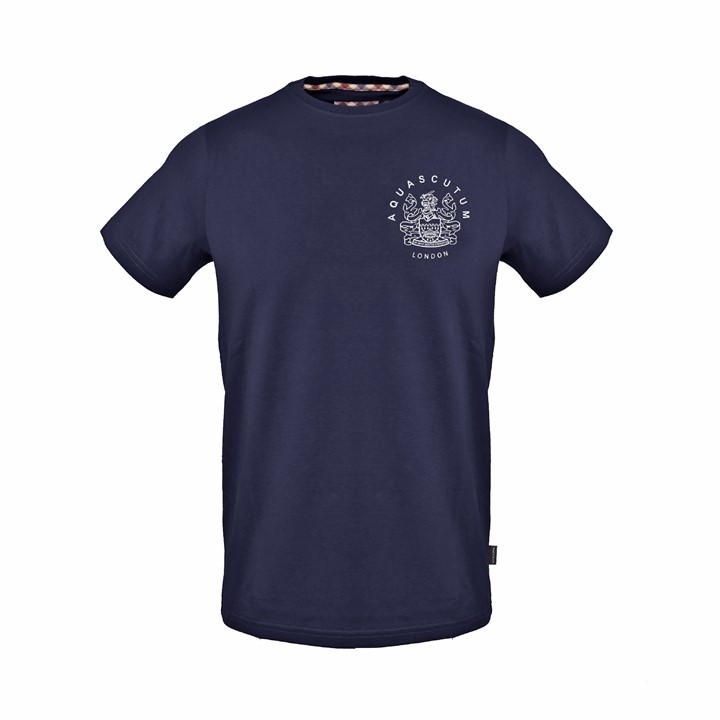 Aquascutum Men' Blue T-Shirt in Size S, Sports Direct