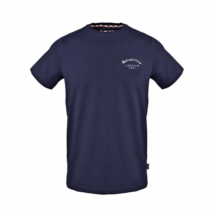 Aquascutum Men' Blue T-Shirt in Size S, Sports Direct