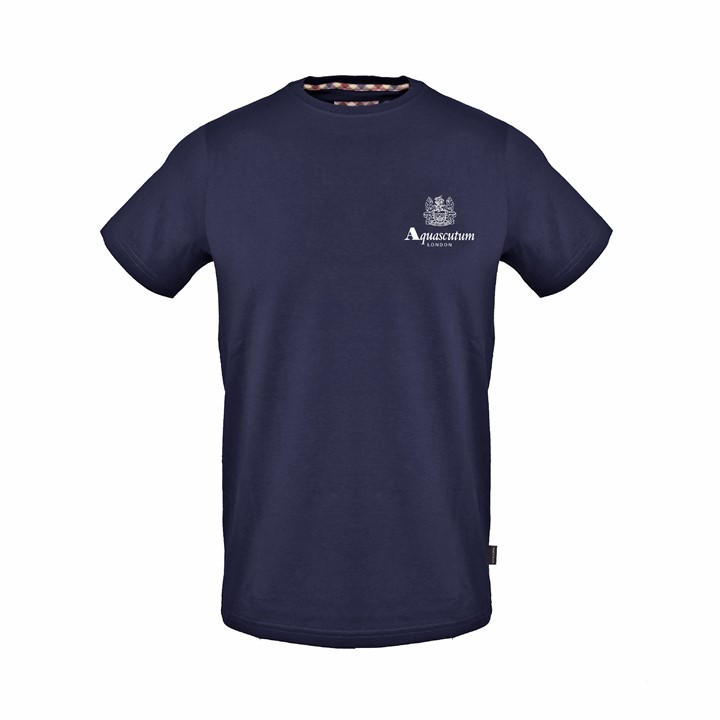 Aquascutum Men's Blue T-Shirt in Size M, Sports Direct
