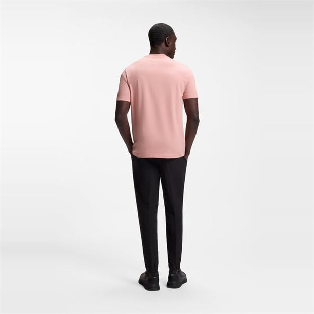 Pink 686 - Boss - Mens BOSS GREEN T-Shirt with Logo Design Stretch Cotton