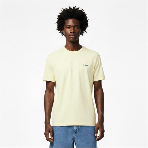Sand 761 - Boss - Mens BOSS GREEN T-Shirt with Logo Design Stretch Cotton