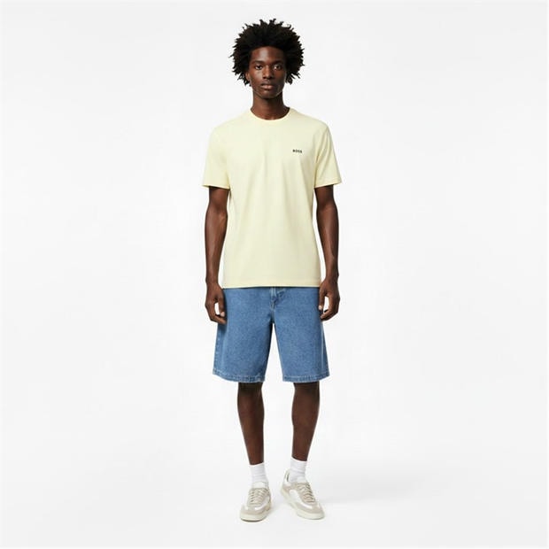 Sand 761 - Boss - Mens BOSS GREEN T-Shirt with Logo Design Stretch Cotton