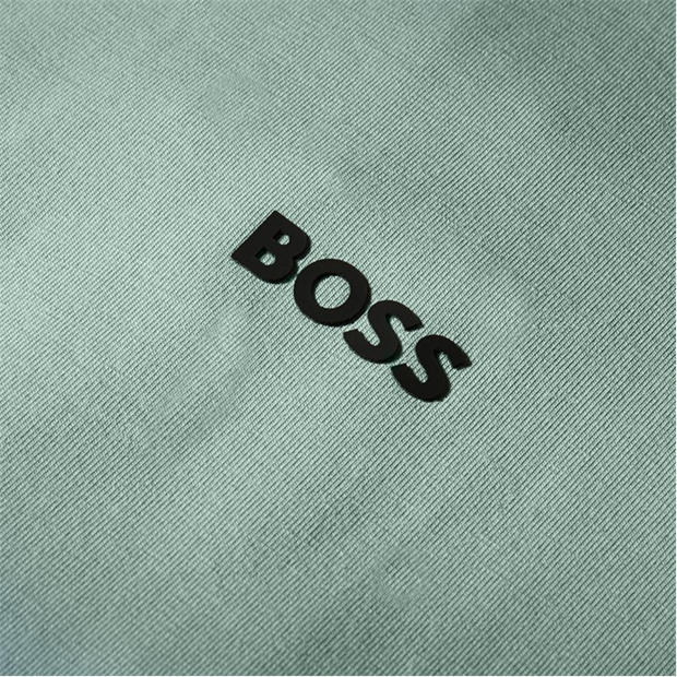 Green 357 - Boss - Mens BOSS GREEN T-Shirt with Logo Design Stretch Cotton