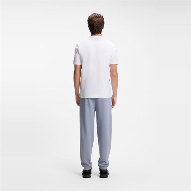 White - Boss - Mens BOSS GREEN T-Shirt with Logo Design Stretch Cotton