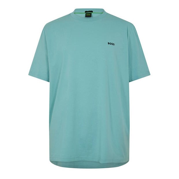 Aqua 445 - Boss - Mens BOSS GREEN T-Shirt with Logo Design Stretch Cotton