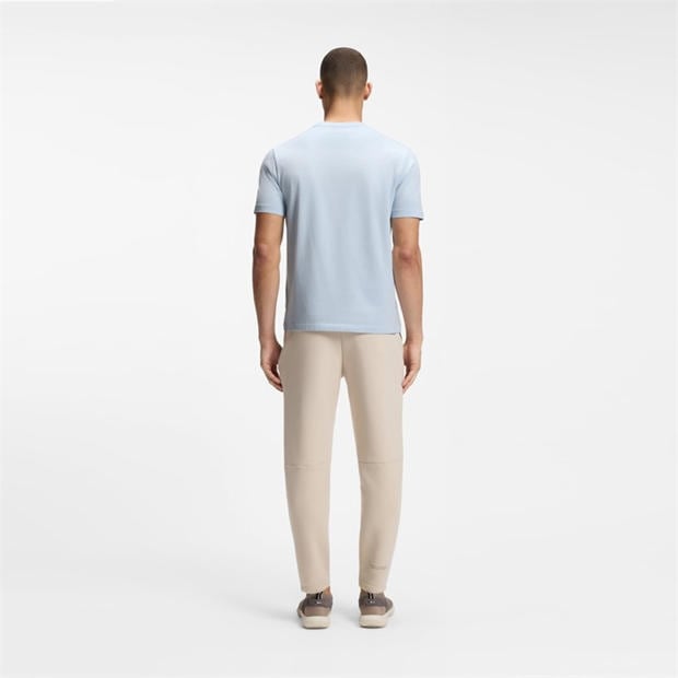 Light Blue - Boss - Mens BOSS GREEN T-Shirt with Logo Design Stretch Cotton