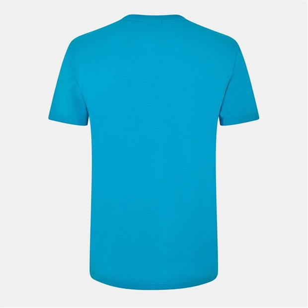 Turquoise/Aqua - Boss - Mens BOSS GREEN T-Shirt with Logo Design Stretch Cotton