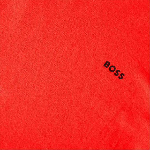 Red 646 - Boss - Mens BOSS GREEN T-Shirt with Logo Design Stretch Cotton