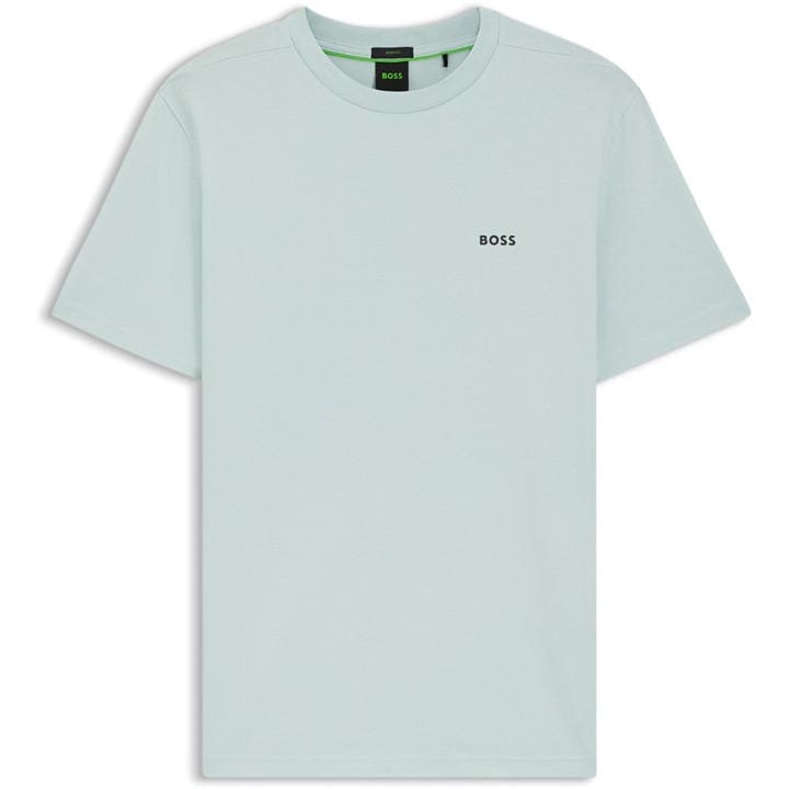 Boss Men's Green T-Shirt With Logo Design Stretch Cotton in Size 2XL, Sports Direct