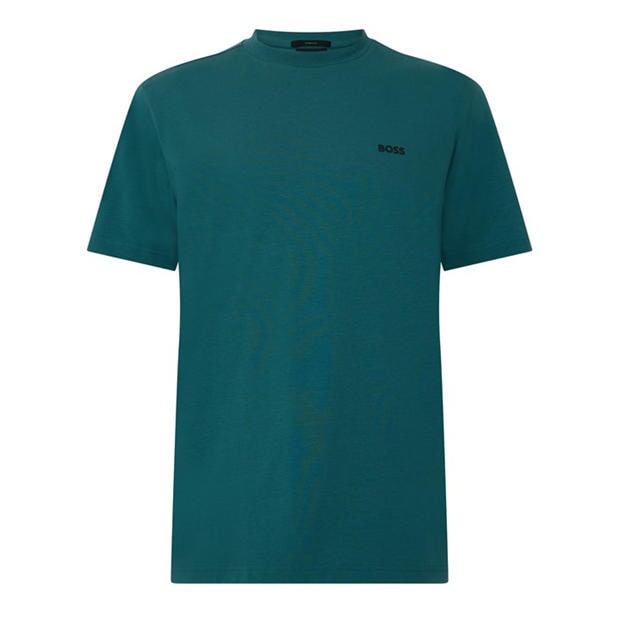 Deep Green 356 - Boss - Mens BOSS GREEN T-Shirt with Logo Design Stretch Cotton
