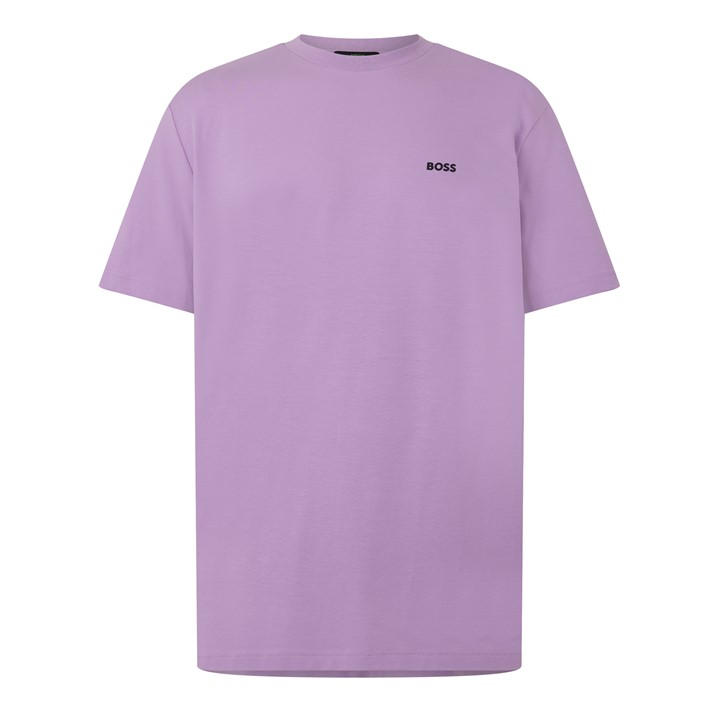 Boss Men's Purple Green T-Shirt With Logo Design Stretch Cotton in Size 3XL, Sports Direct