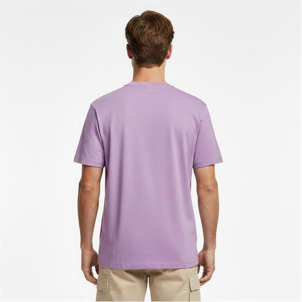 Lilac 536 - Boss - Mens BOSS GREEN T-Shirt with Logo Design Stretch Cotton