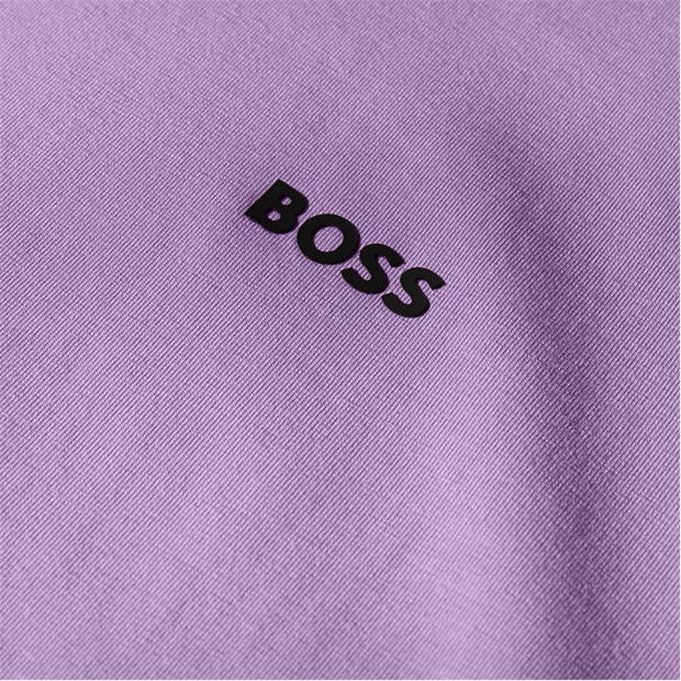Lilac 536 - Boss - Mens BOSS GREEN T-Shirt with Logo Design Stretch Cotton