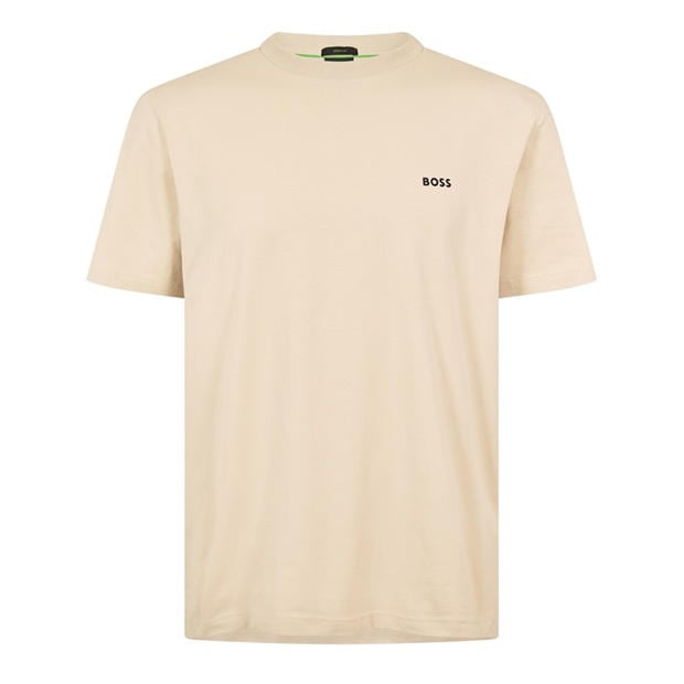 Light Beige 272 - Boss - Mens BOSS GREEN T-Shirt with Logo Design Stretch Cotton