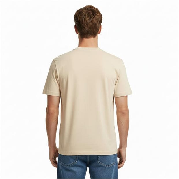 Light Beige 272 - Boss - Mens BOSS GREEN T-Shirt with Logo Design Stretch Cotton