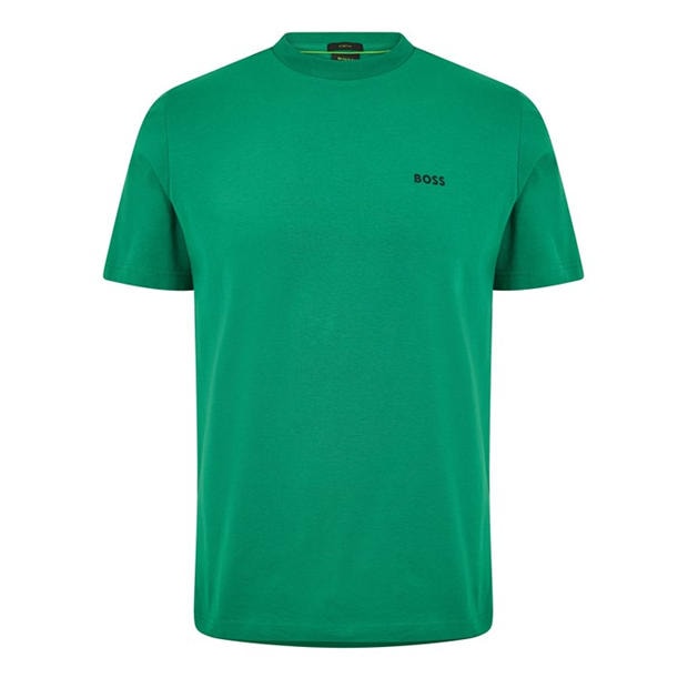 Green 319 - Boss - Mens BOSS GREEN T-Shirt with Logo Design Stretch Cotton