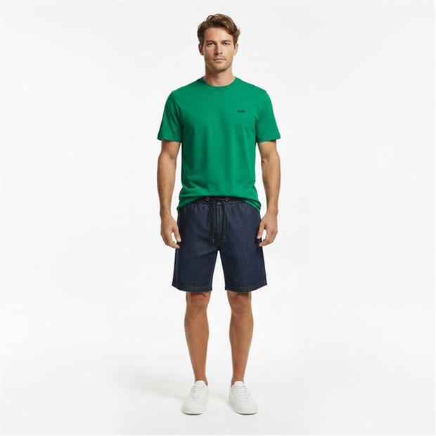 Green 319 - Boss - Mens BOSS GREEN T-Shirt with Logo Design Stretch Cotton
