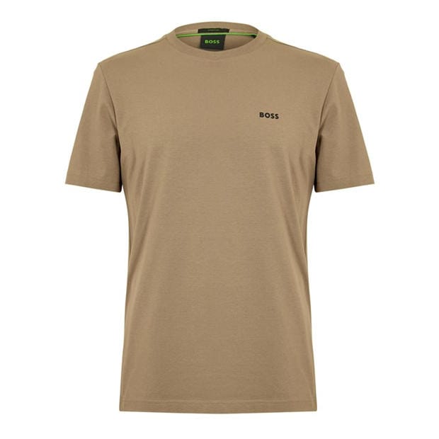 Grey 336 - Boss - Mens BOSS GREEN T-Shirt with Logo Design Stretch Cotton