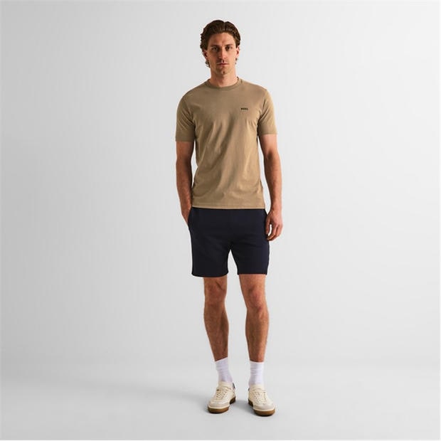 Grey 336 - Boss - Mens BOSS GREEN T-Shirt with Logo Design Stretch Cotton