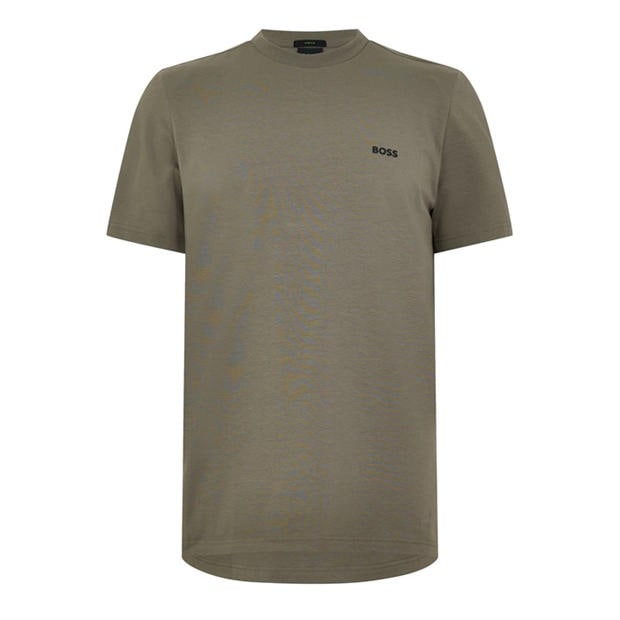 Dark Beige 257 - Boss - Mens BOSS GREEN T-Shirt with Logo Design Stretch Cotton