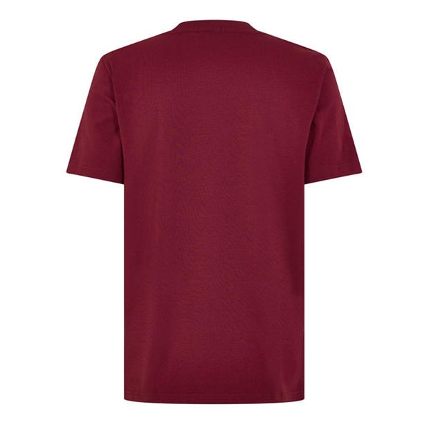 Burgundy 654 - Boss - Mens BOSS GREEN T-Shirt with Logo Design Stretch Cotton