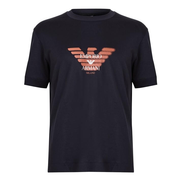 Emporio Armani Men's Blue T-Shirt in Size M, Sports Direct