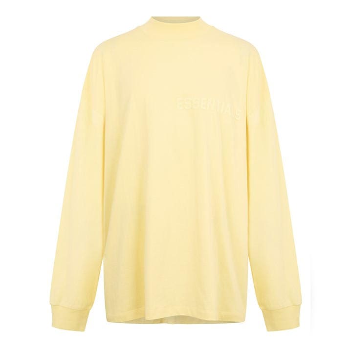 Fear Of God Essentials  Yellow  Ls Tee Oversized Fit T-Shirt in Size 2XL, Sports Direct