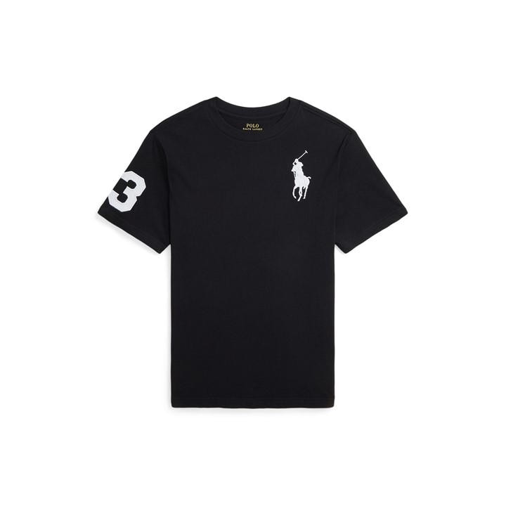 Polo Ralph Lauren Boys Black Kids' Pony T-Shirt, Sports Direct