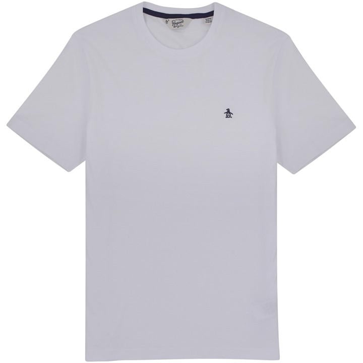Original Penguin Men's White Pin Point Embroidered T-Shirt in Size 2XL, Sports Direct