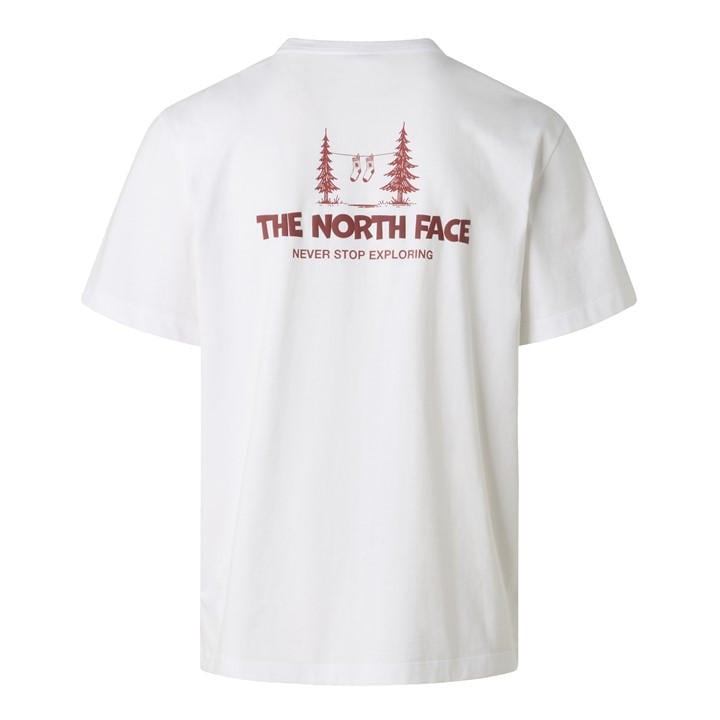 The North Face Men' White Tnf Camping Tee in Size S, Sports Direct