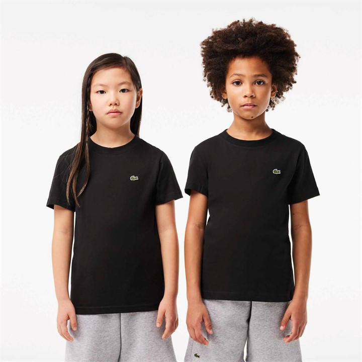 Lacoste Boys Black ' Regular Fit Basic T-Shirt, Sports Direct