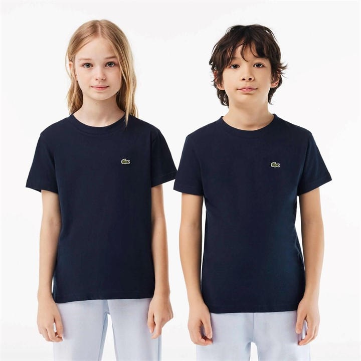 Lacoste Boys Blue ' Regular Fit Basic T-Shirt, Sports Direct