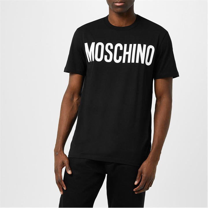 Moschino Men' Black Logo T Shirt in Size S, Sports Direct