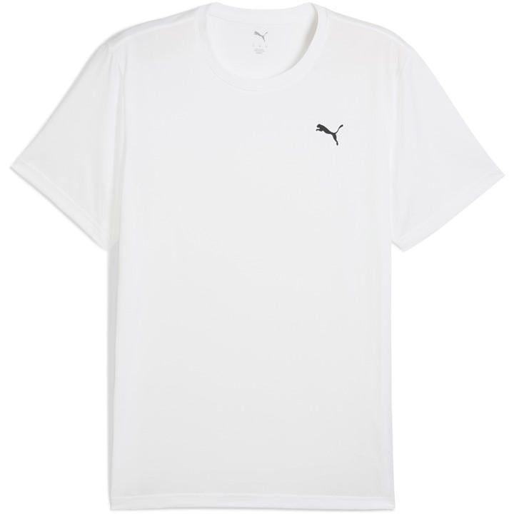 Puma Men's White M Tad Essentials Solid Cat Tee (Lc S T-Shirt in Size L, Sports Direct