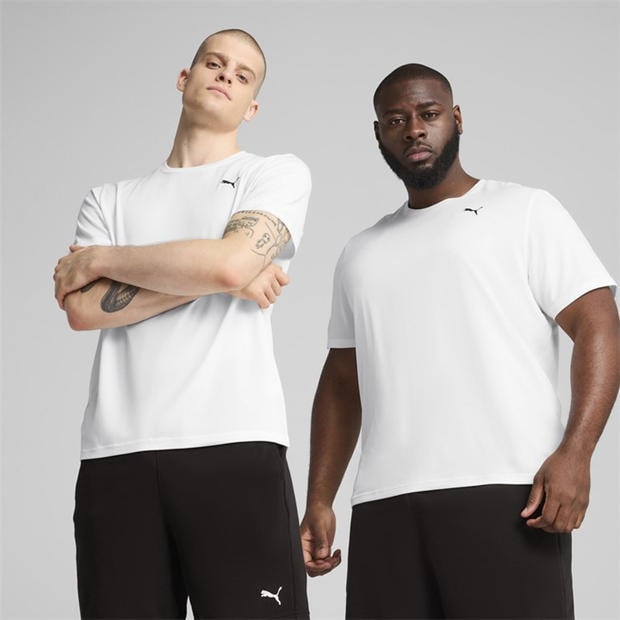 Puma White - Puma - Puma M Tad Essentials Solid Cat Tee (Lc S T-Shirt Mens