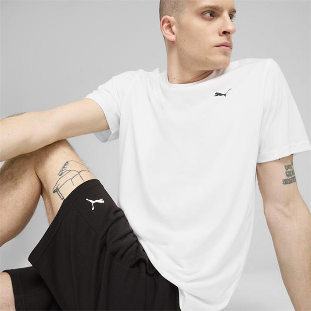 Puma White - Puma - Puma M Tad Essentials Solid Cat Tee (Lc S T-Shirt Mens