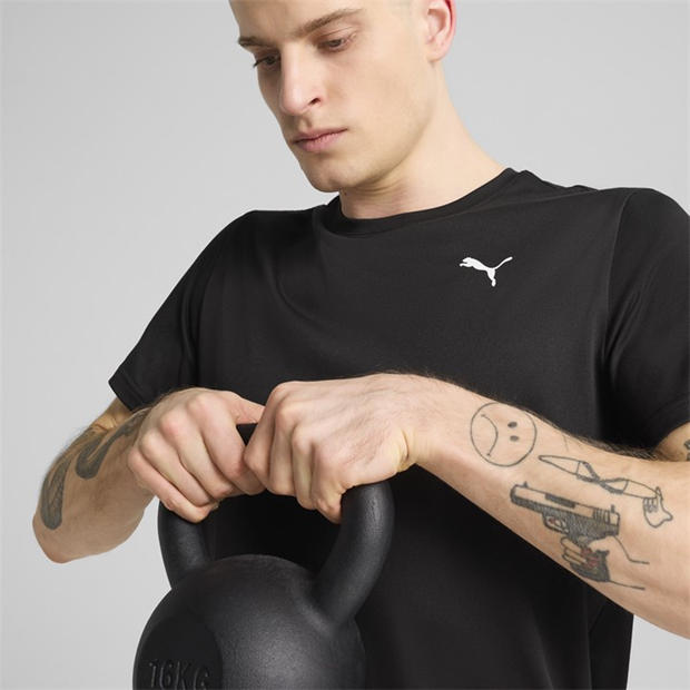 Puma Black - Puma - Puma M Tad Essentials Solid Cat Tee (Lc S T-Shirt Mens