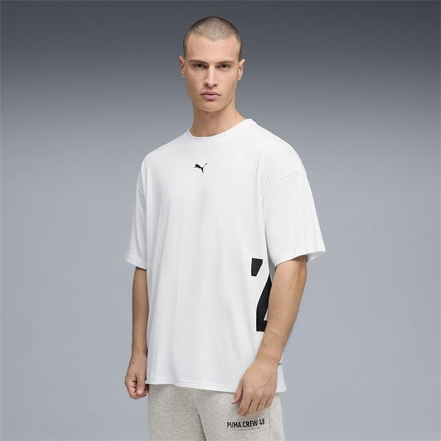 Puma White - Puma - Men's Graphic Oversized T-Shirt