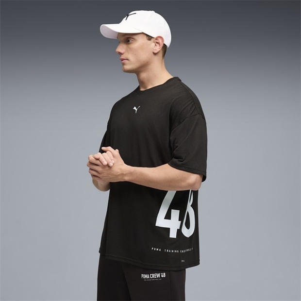 Puma Black - Puma - Men's Graphic Oversized T-Shirt