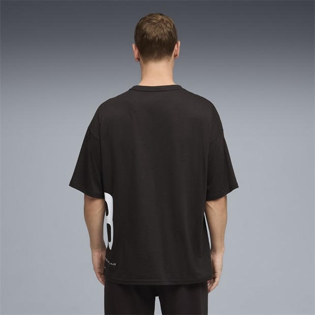 Puma Black - Puma - Men's Graphic Oversized T-Shirt
