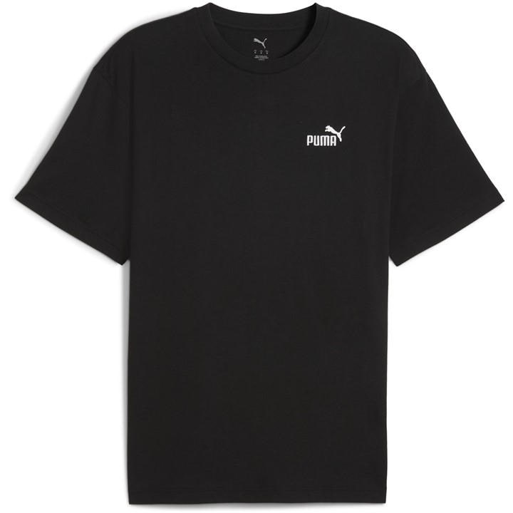 Puma Men' Black Relaxed Small No.1 Logo T-Shirt in Size S, Sports Direct