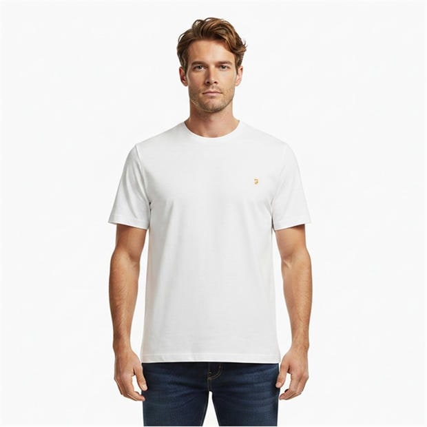 White 104 - Farah - Men's Harrow SS T-Shirt