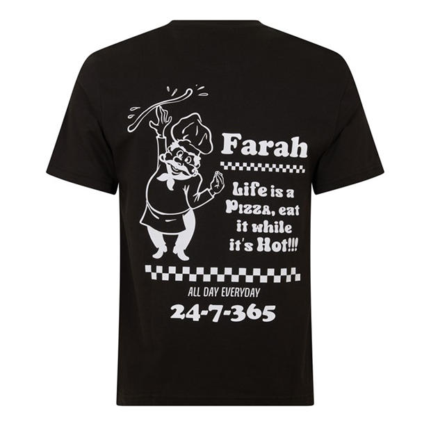 Black 010 - Farah - Men's Brent Graph T-Shirt